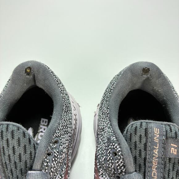 Brooks Adrenaline GTS 21 Wide Dark Gray Running Shoes 1203291D528 Women's Size 8 - Picture 9 of 13